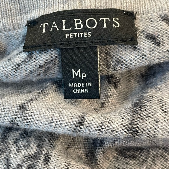 Talbots Gray and Black Paisley Open Cardigan - Picture 4 of 4